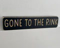 Hockey Photo Sign: Distressed Wood Frame, Rink Decor