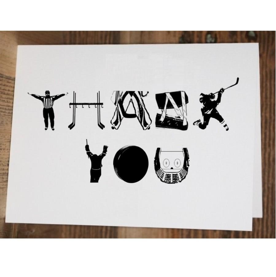 Hockey Thank You Card: Coach, Team Mom, Manager