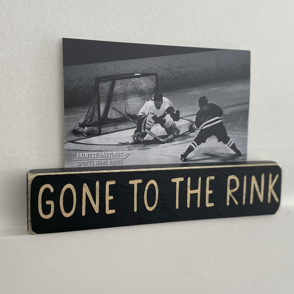 Gone to the Rink Sign - Hockey Decor - Hockey Gift