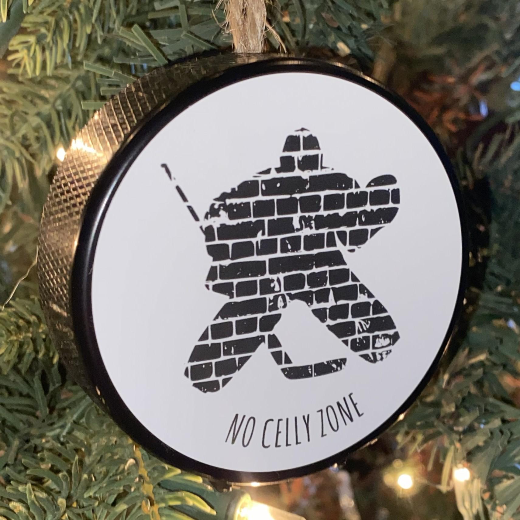 Hockey Coach Puck Ornament: Christmas Tree Decoration