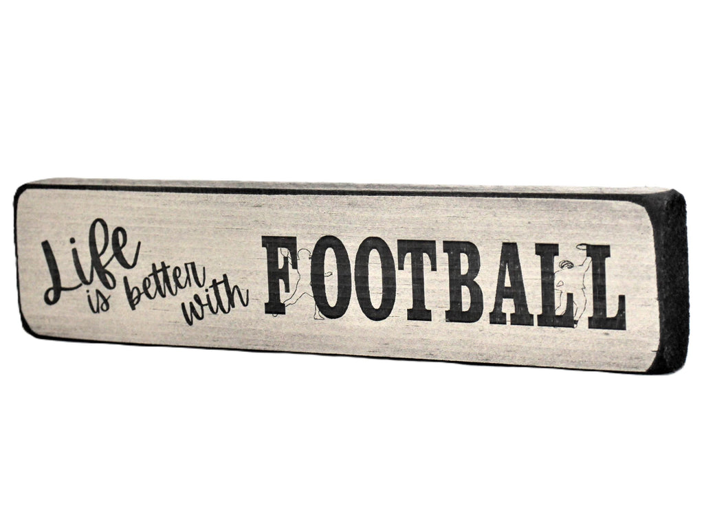 Football Wood Sign: Coach Gift, Player Gift, Team Decor