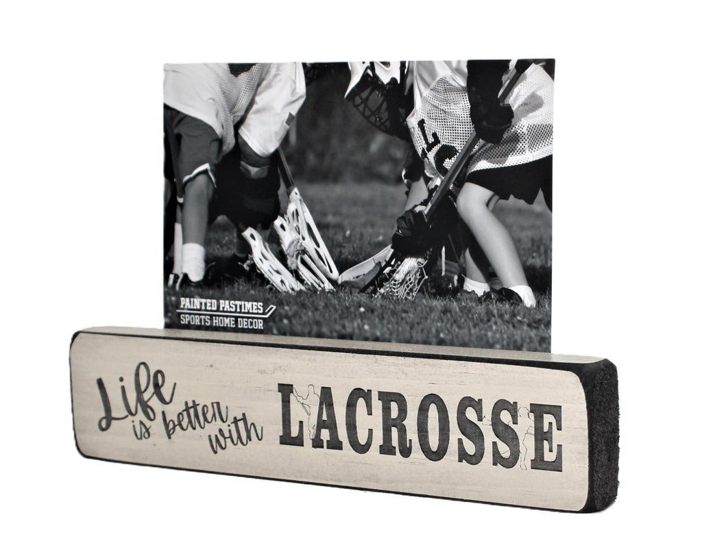 Lacrosse Photo Display: Wood Sign, Coach/Team Gift