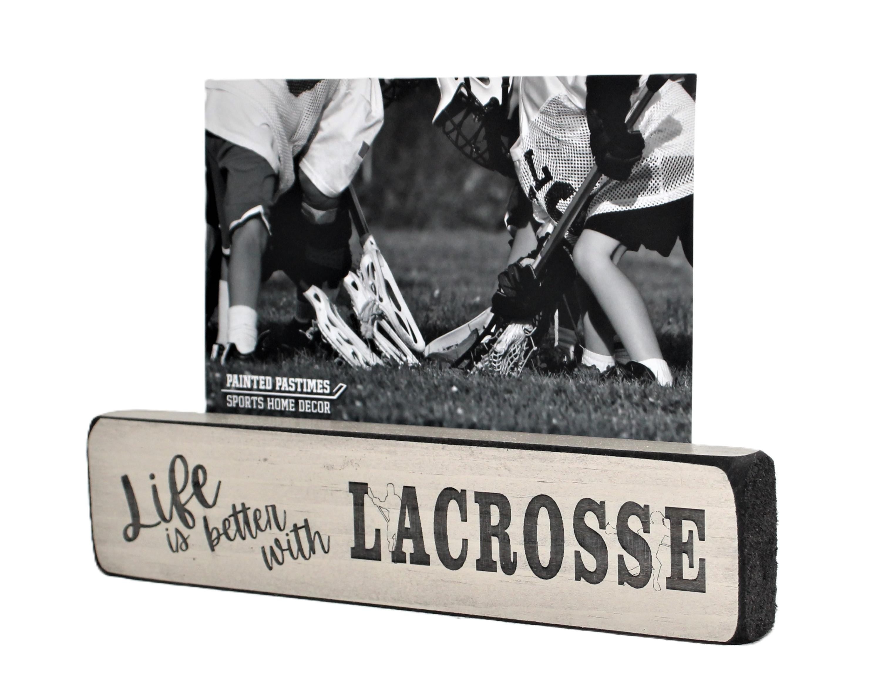 Lacrosse Photo Display: Wood Sign, Coach/Team Gift