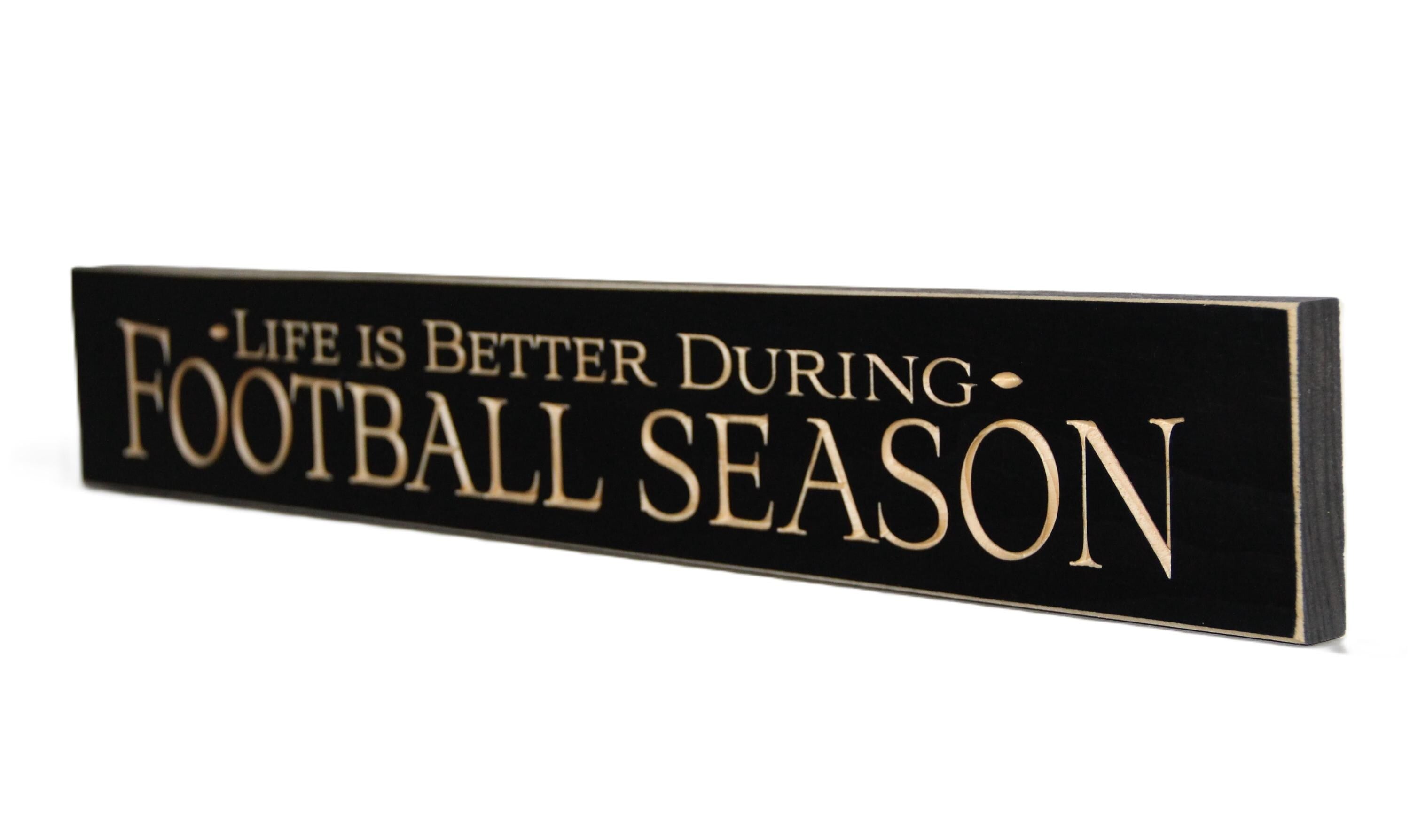 Football Sign: Wood, Football Player, Coach, Fan Gift