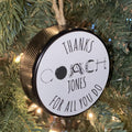 Custom Hockey Goalie Puck Ornament: Christmas Tree Decoration