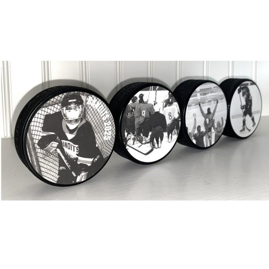 Custom Photo Hockey Puck: Personalized Hockey Gift