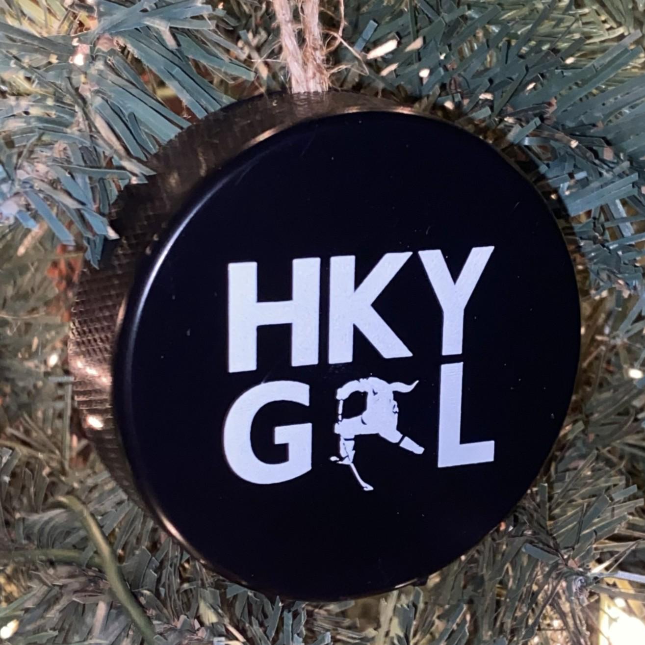 Hockey Coach Puck Ornament: Christmas Tree Decoration