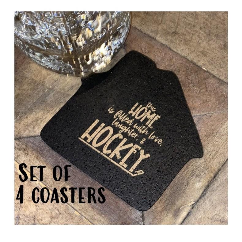 Hockey Coaster Set of 4, Gift for Mom or Dad, Coach, Team Mom