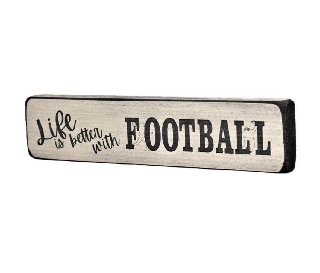 Football Wood Sign: Coach Gift, Player Gift, Team Decor