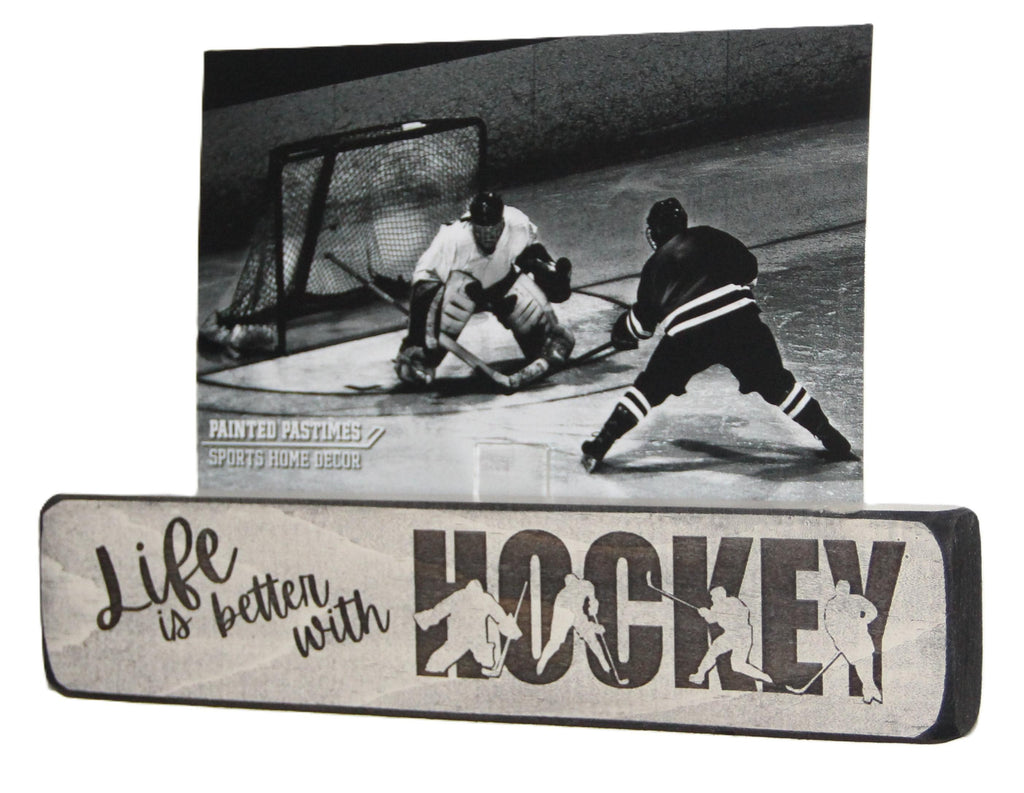 Hockey Photo Frame, Laser Cut Wood Sign, Player Coach or Team Gift