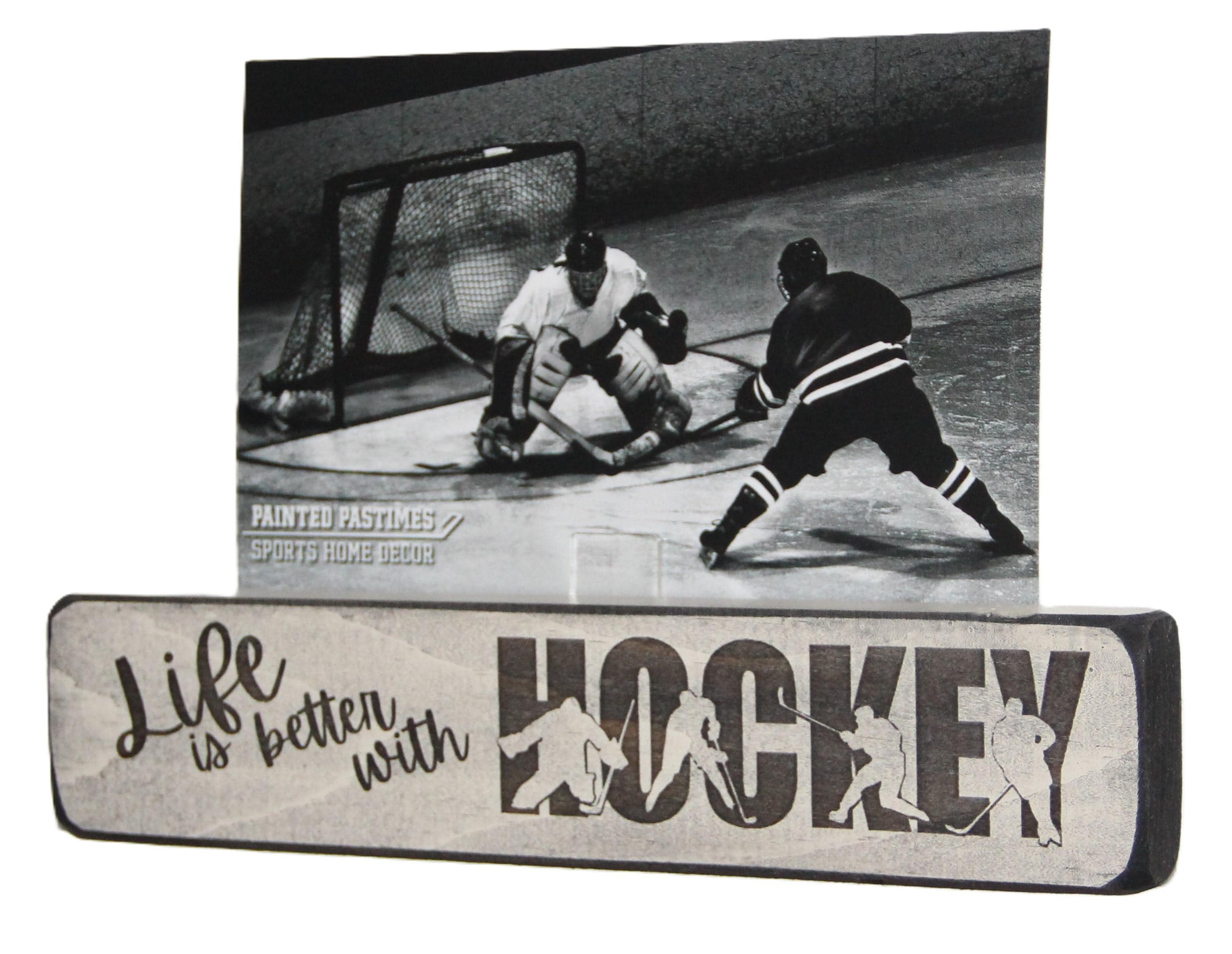 Hockey Photo Frame, Laser Cut Wood Sign, Player Coach or Team Gift