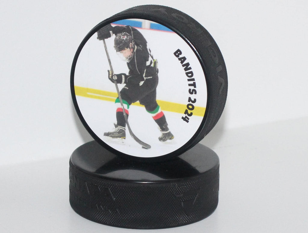 Hockey Mom Gift: Puck Photo Display - Hockey Room Decor