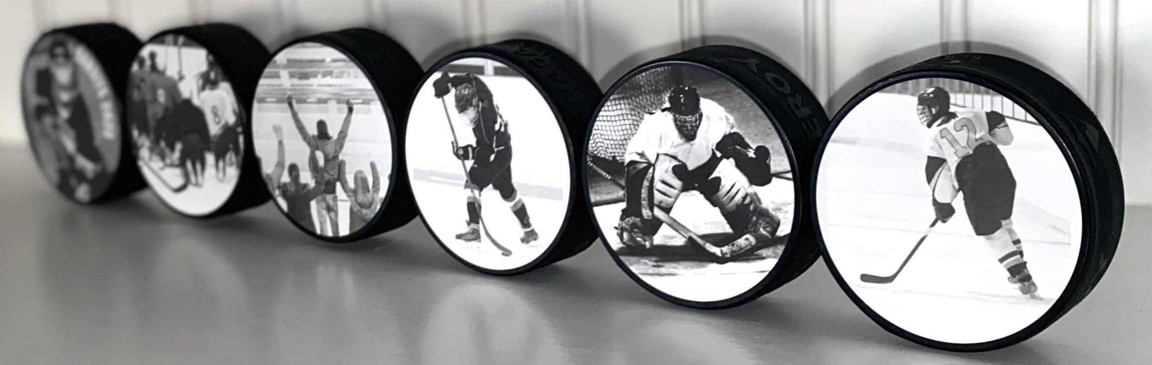 Hockey Grandparents Photo Frame - Puck Picture Display