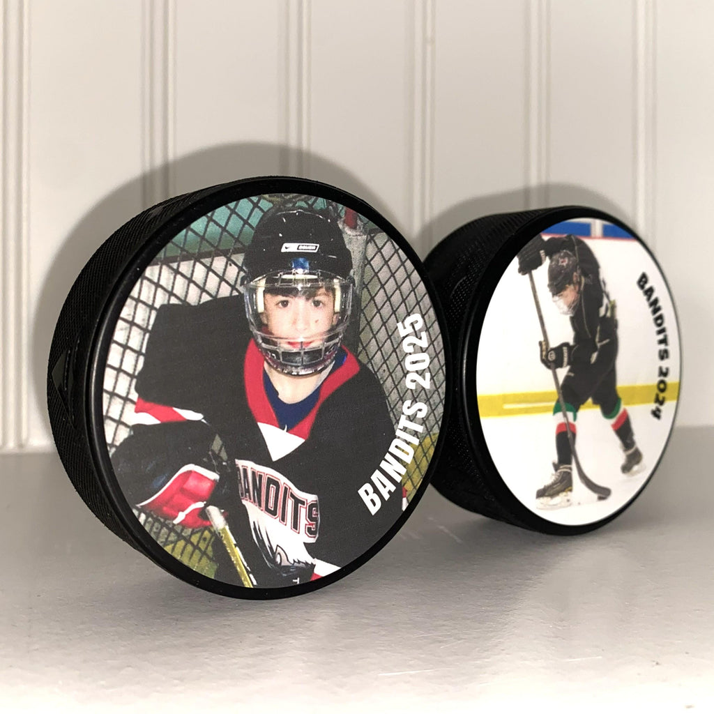 Custom Photo Hockey Puck: Personalized Hockey Gift