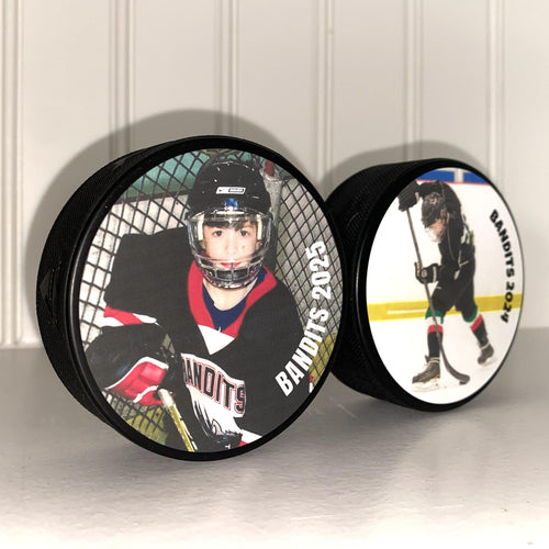 Custom Photo Hockey Puck: Personalized Hockey Gift