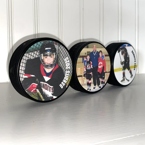 Custom Photo Hockey Puck: Personalized Hockey Gift