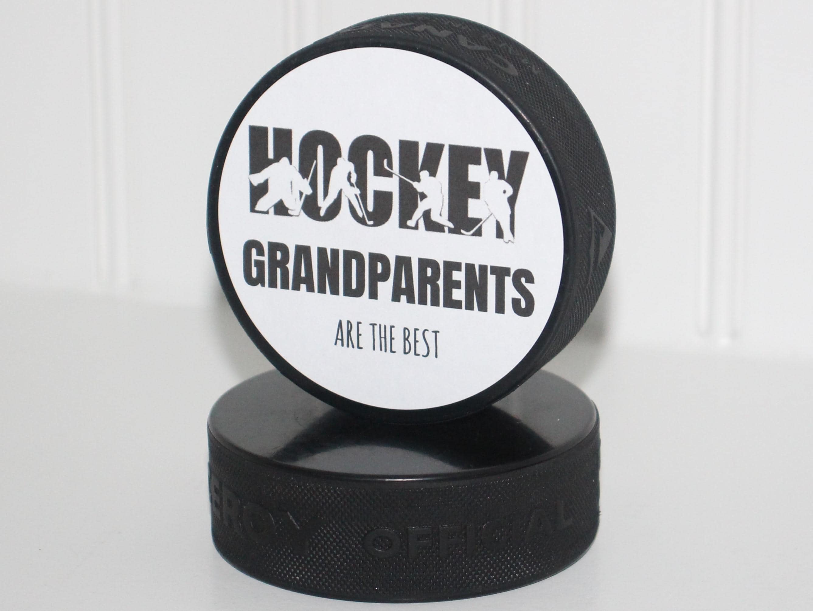 Hockey Mom Gift: Puck Photo Display - Hockey Room Decor