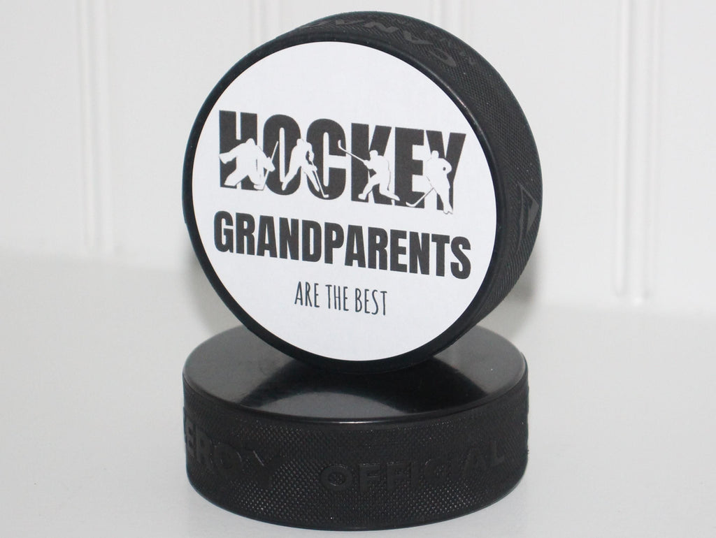 Hockey Mom Gift: Puck Photo Display - Hockey Room Decor