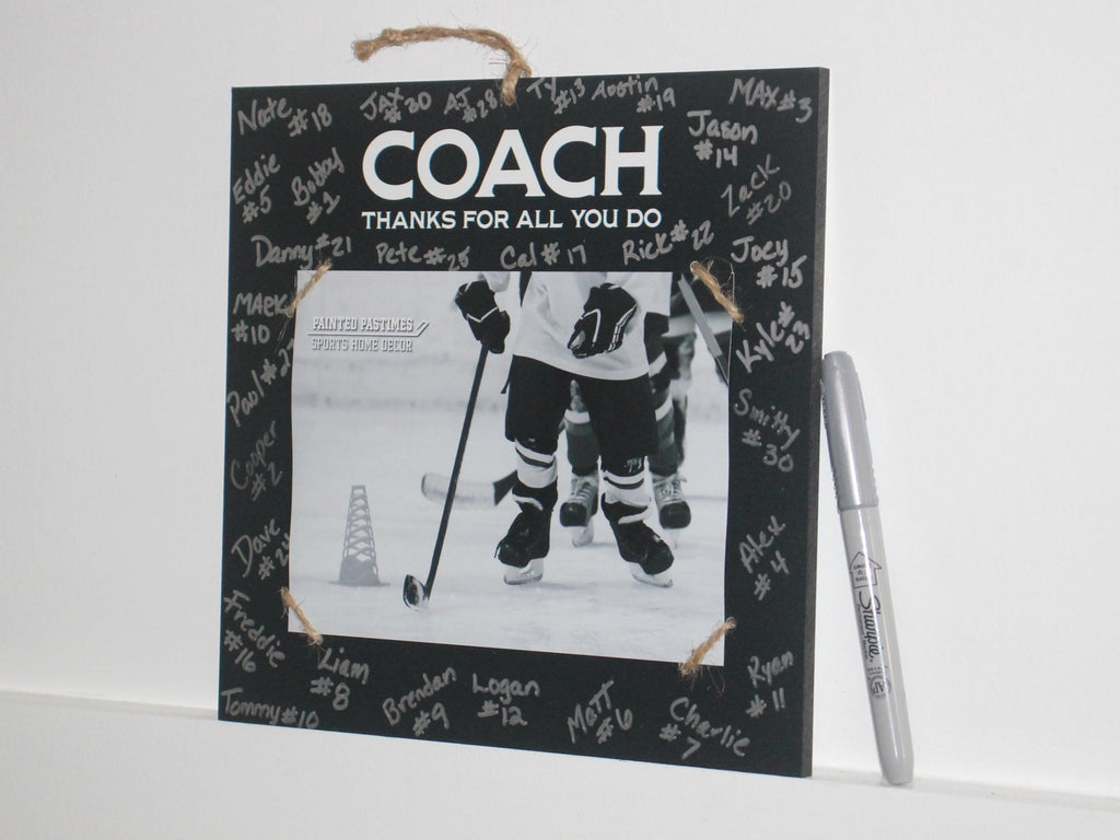 Personalized Coach Photo Frame: Team Signing Gift, Baseball, Lacrosse, Softball, Volleyball, Track