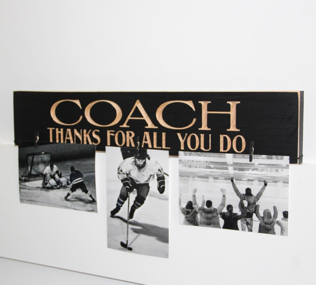 Personalized Coach Gift: Photo Wood Sign