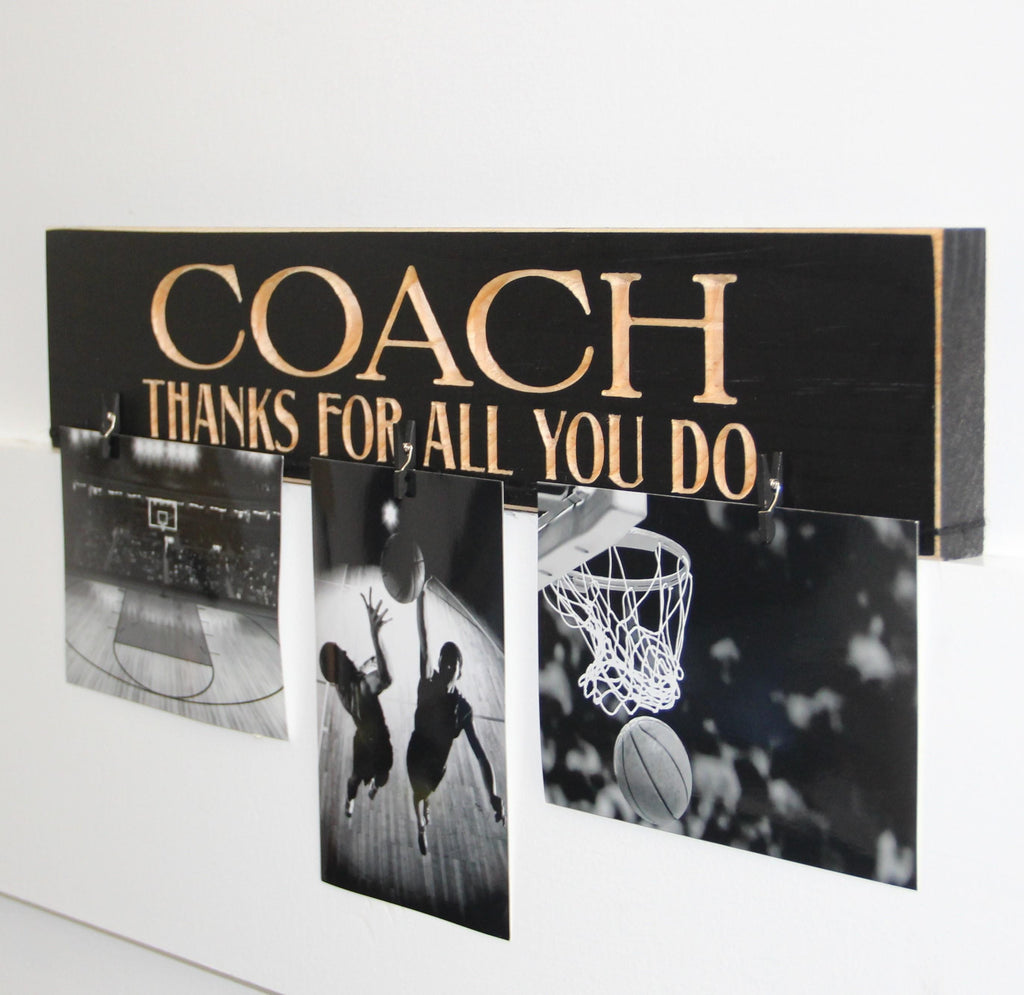 Personalized Coach Gift: Photo Wood Sign