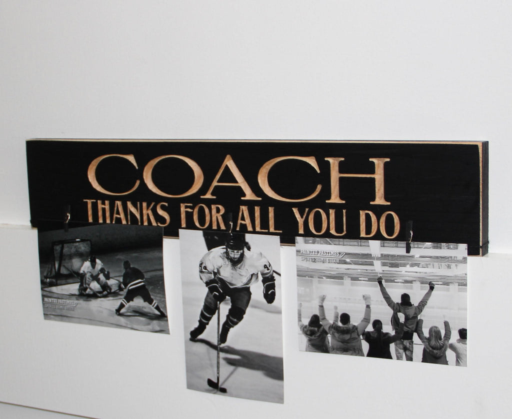 Personalized Coach Gift: Sports Photo Display Sign