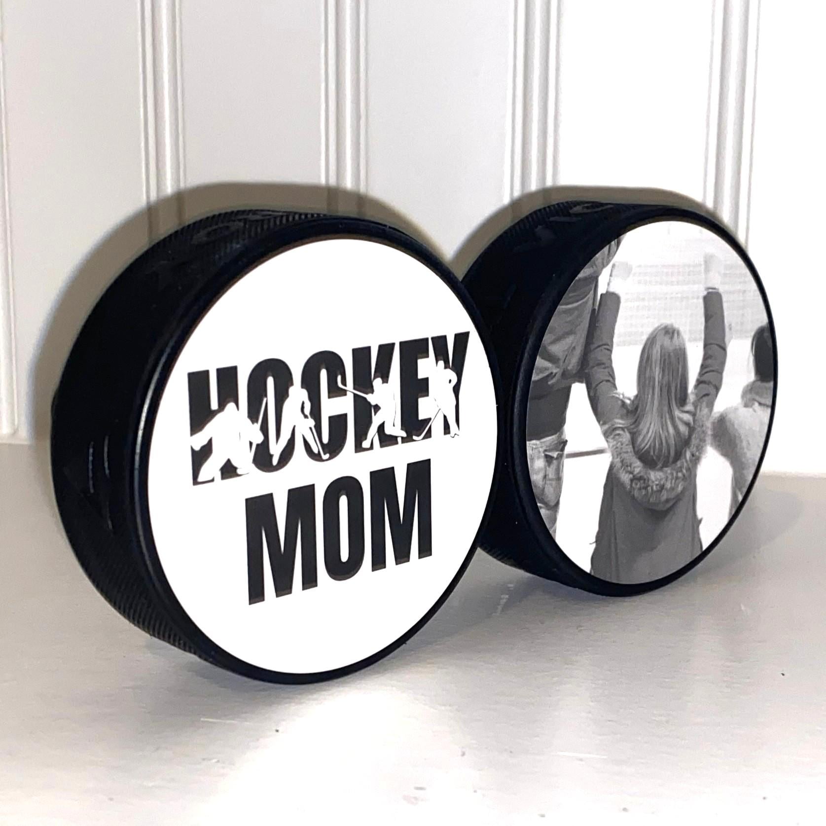 Hockey Dad Gift: Puck Photo Frame - Hockey Room Decor