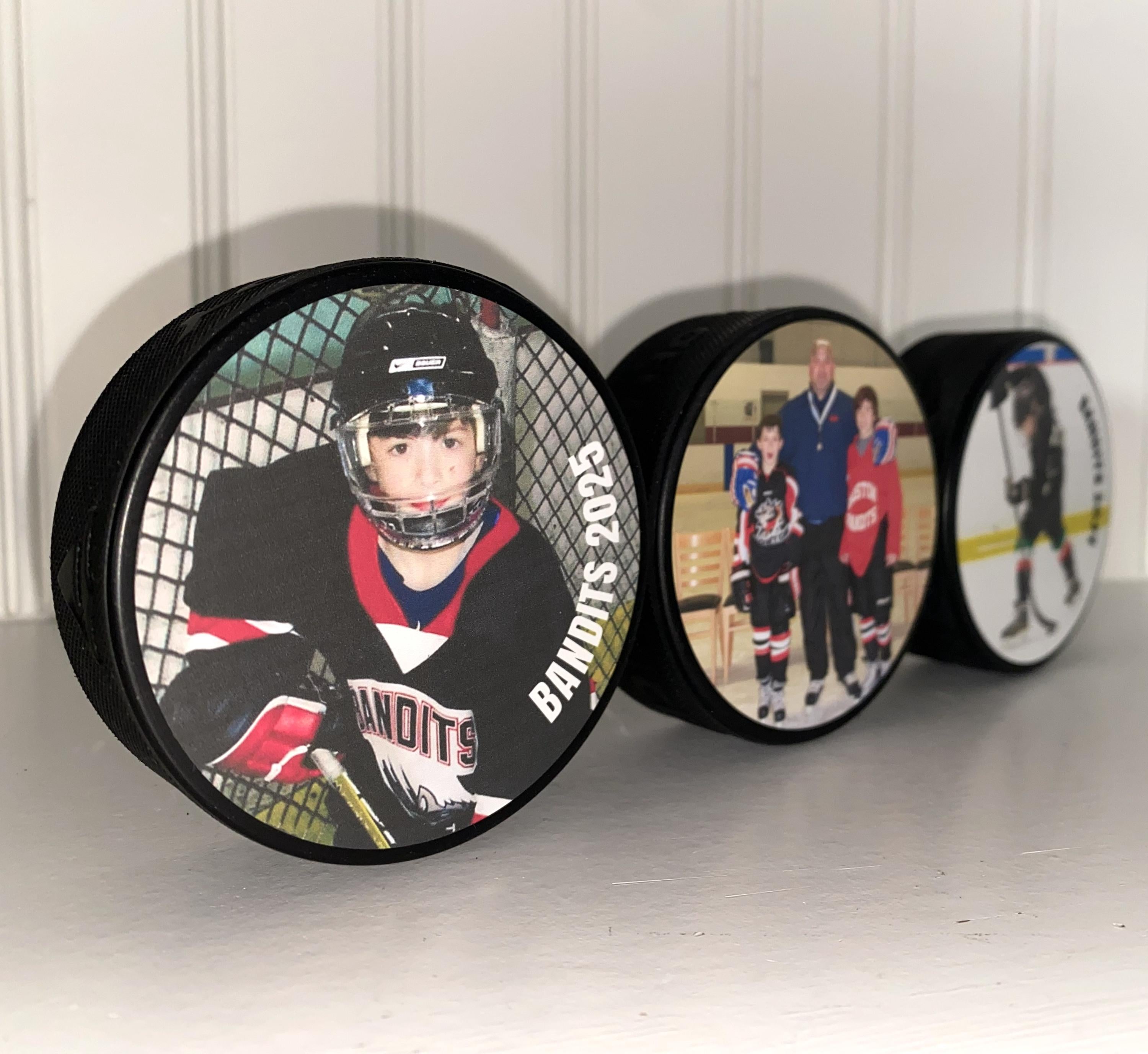 Hockey Grandparents Photo Frame - Puck Picture Display