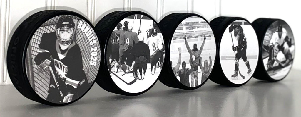 Hockey Grandparents Photo Frame - Puck Picture Display