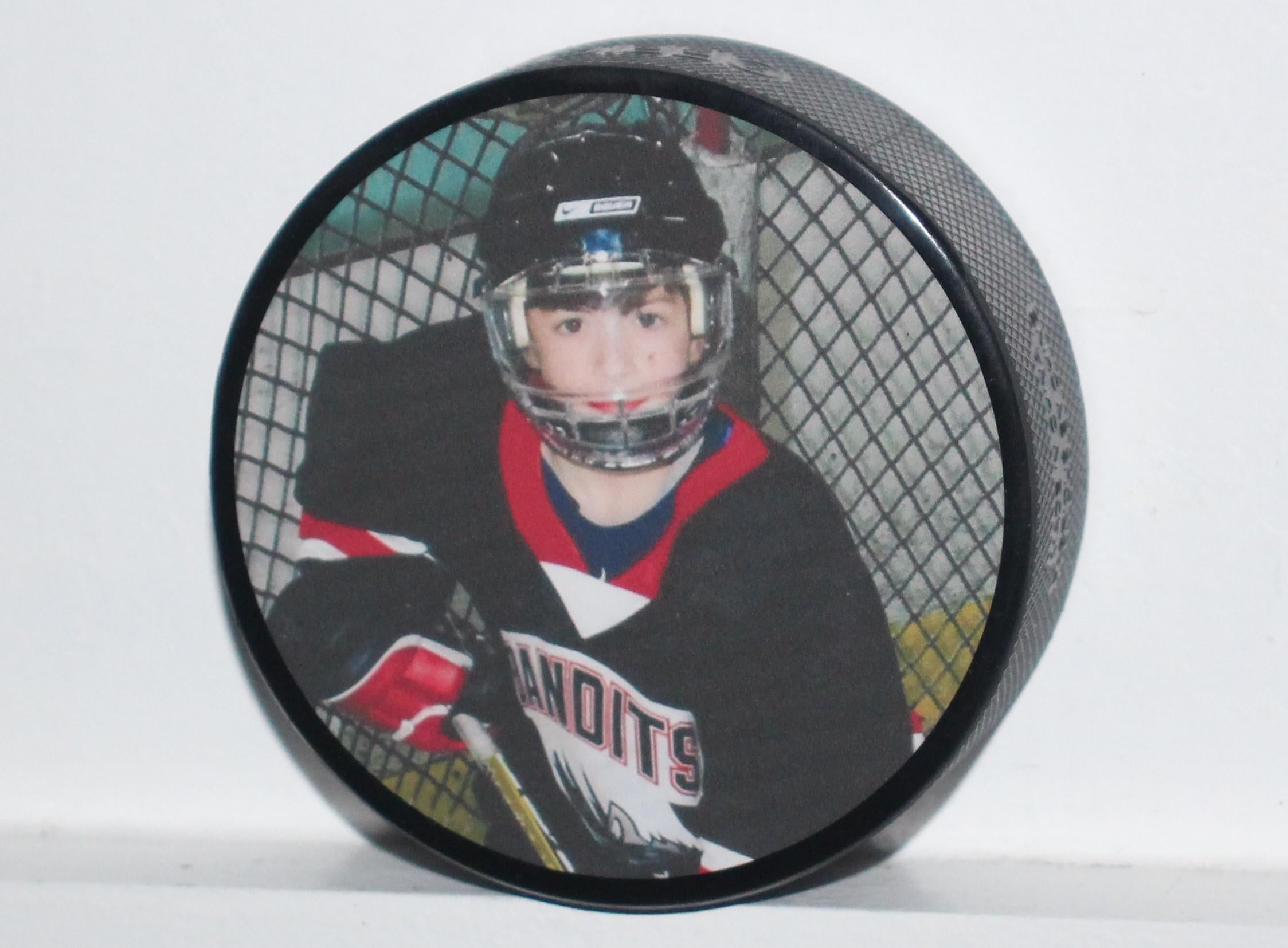 Hockey Grandparents Photo Frame - Puck Picture Display
