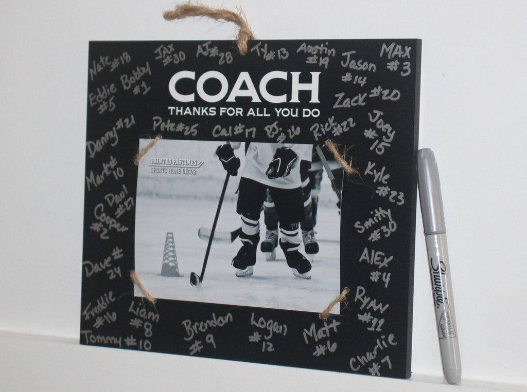 Personalized Coach Photo Frame: Team Signing Gift, Baseball, Lacrosse, Softball, Volleyball, Track