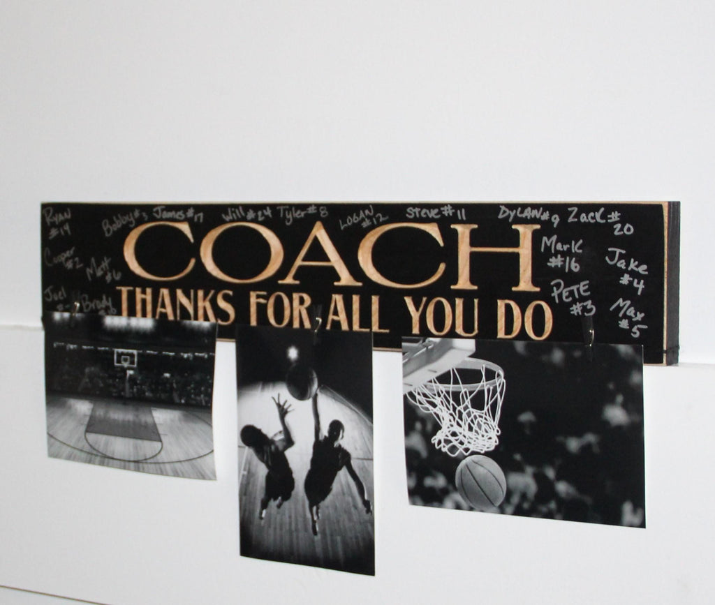 Personalized Coach Gift: Sports Photo Display Sign