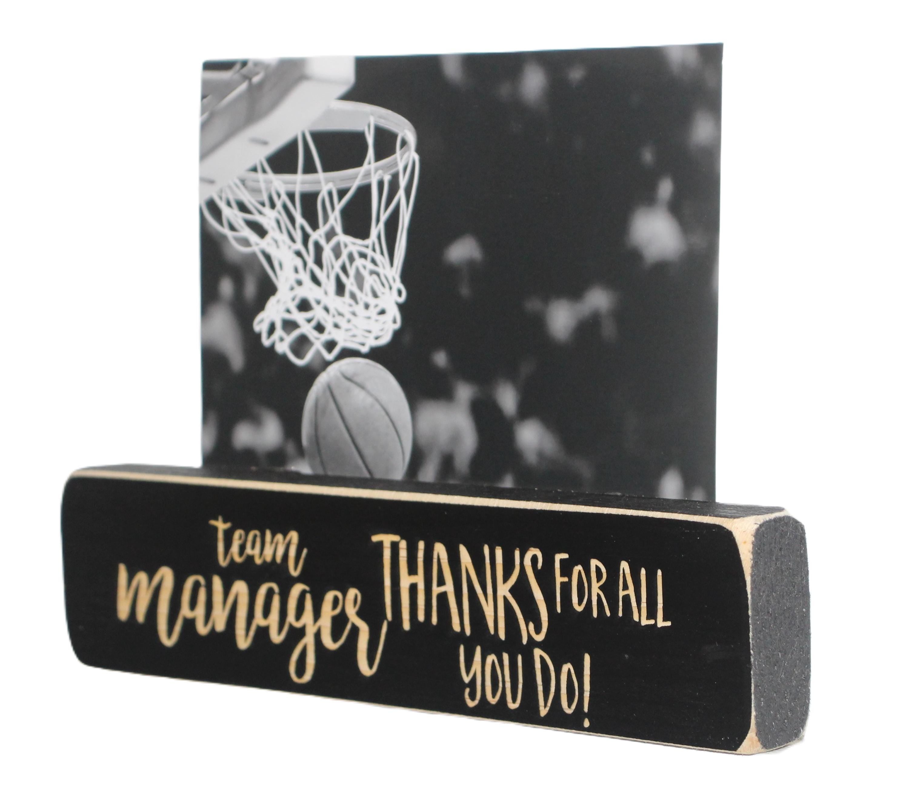 Team Manager Gift: Laser Cut Wood Sign - Sports Decor
