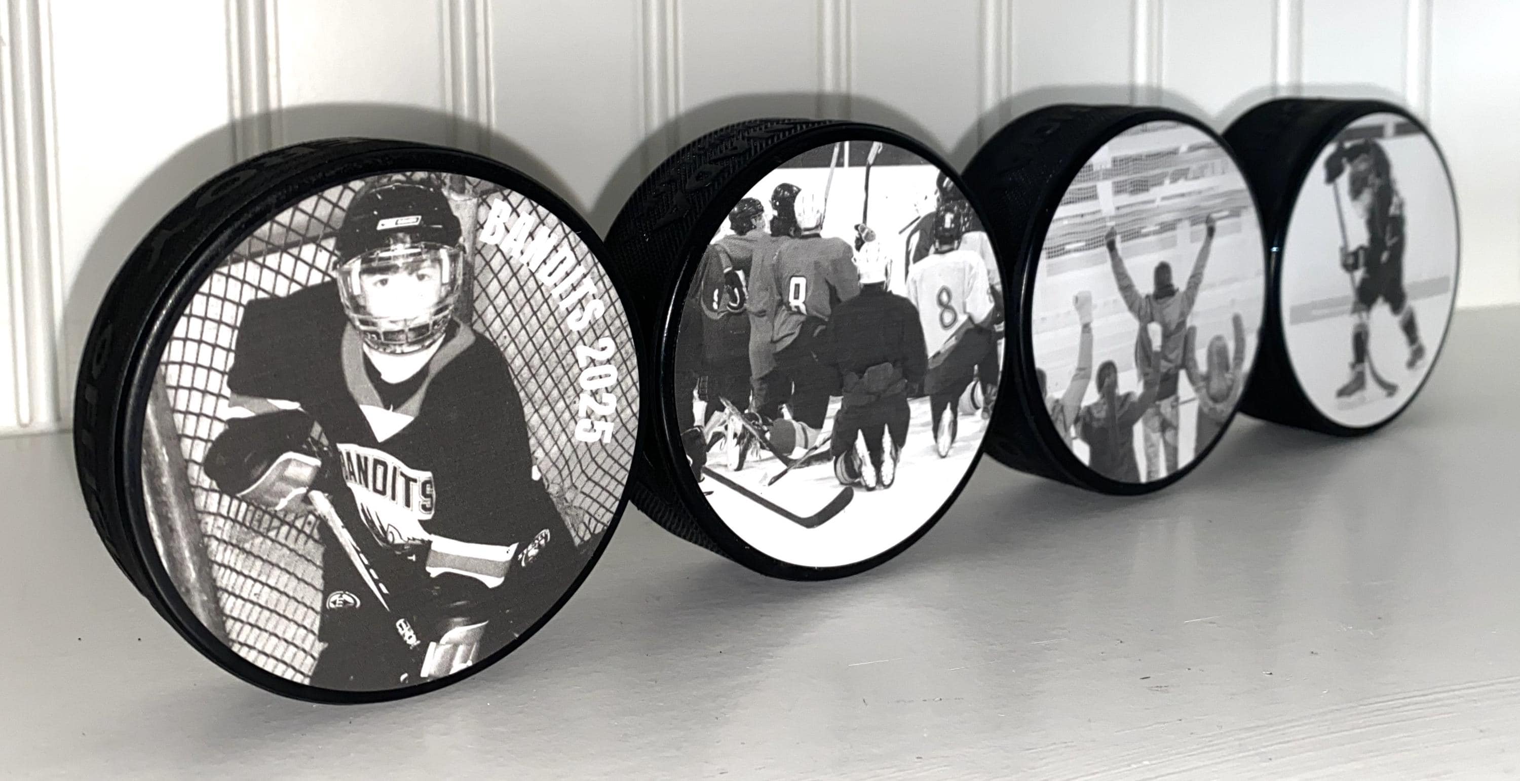 Personalized Hockey Coach Gift: Puck Photo Display, Custom Team Present
