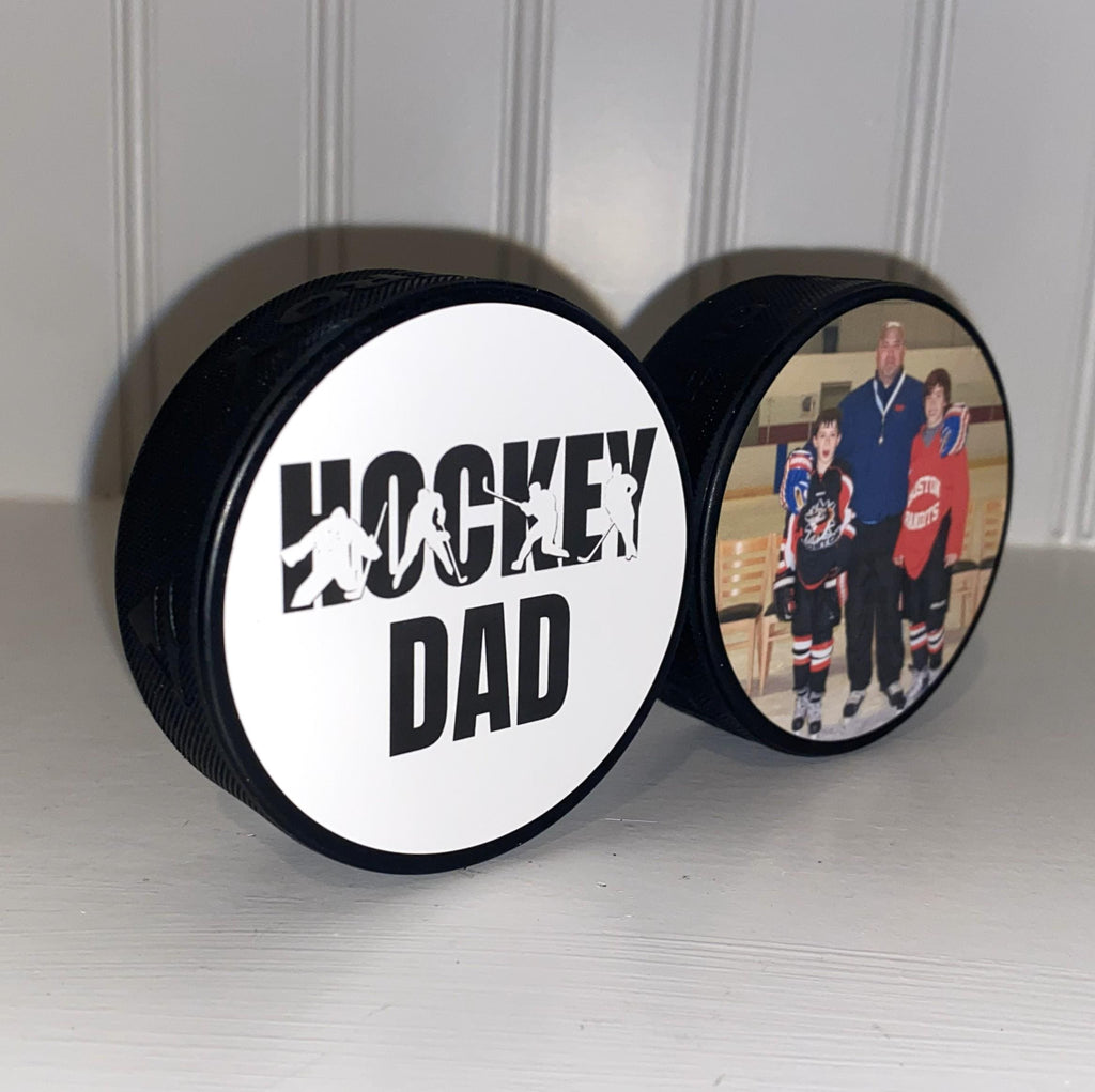 Personalized Hockey Coach Gift: Puck Photo Display, Custom Team Present