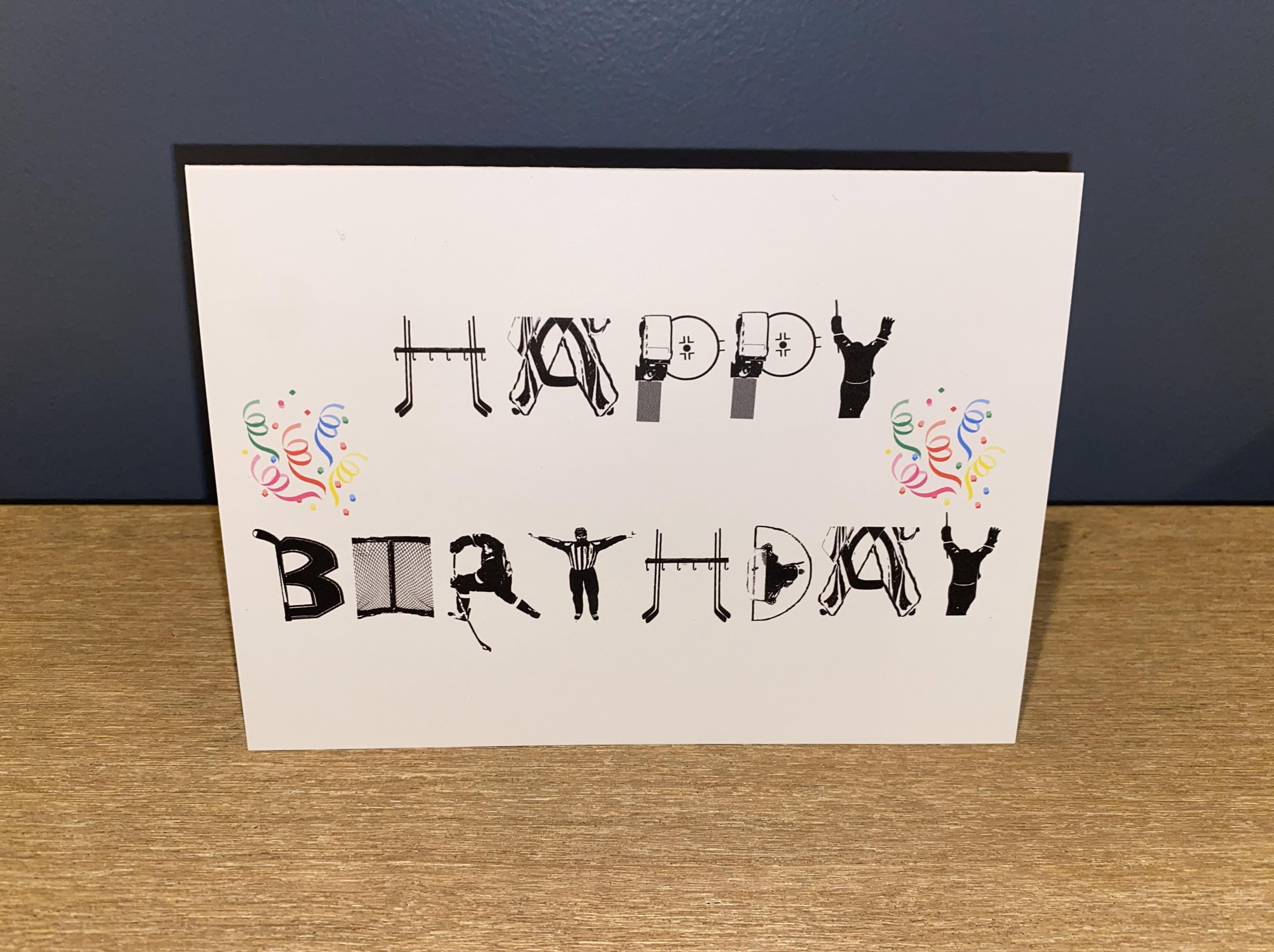 Hockey Birthday Card: Hockey Player Gift