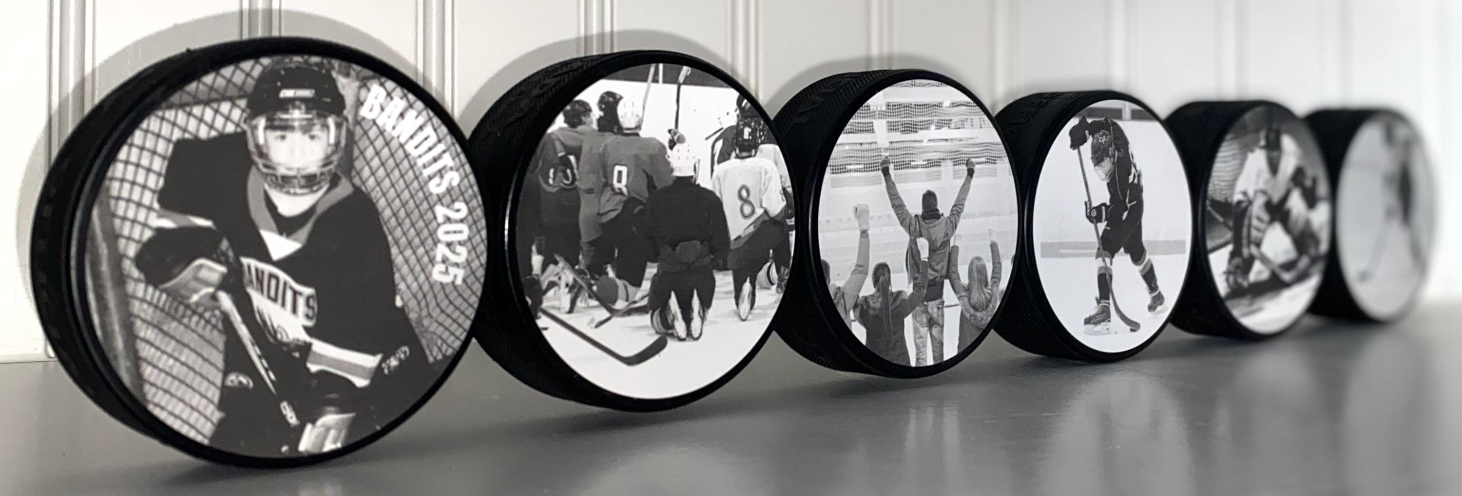 Personalized Hockey Coach Gift: Puck Photo Display, Custom Team Present