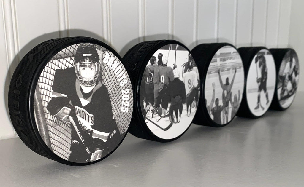 Personalized Hockey Coach Gift: Puck Photo Display, Custom Team Present