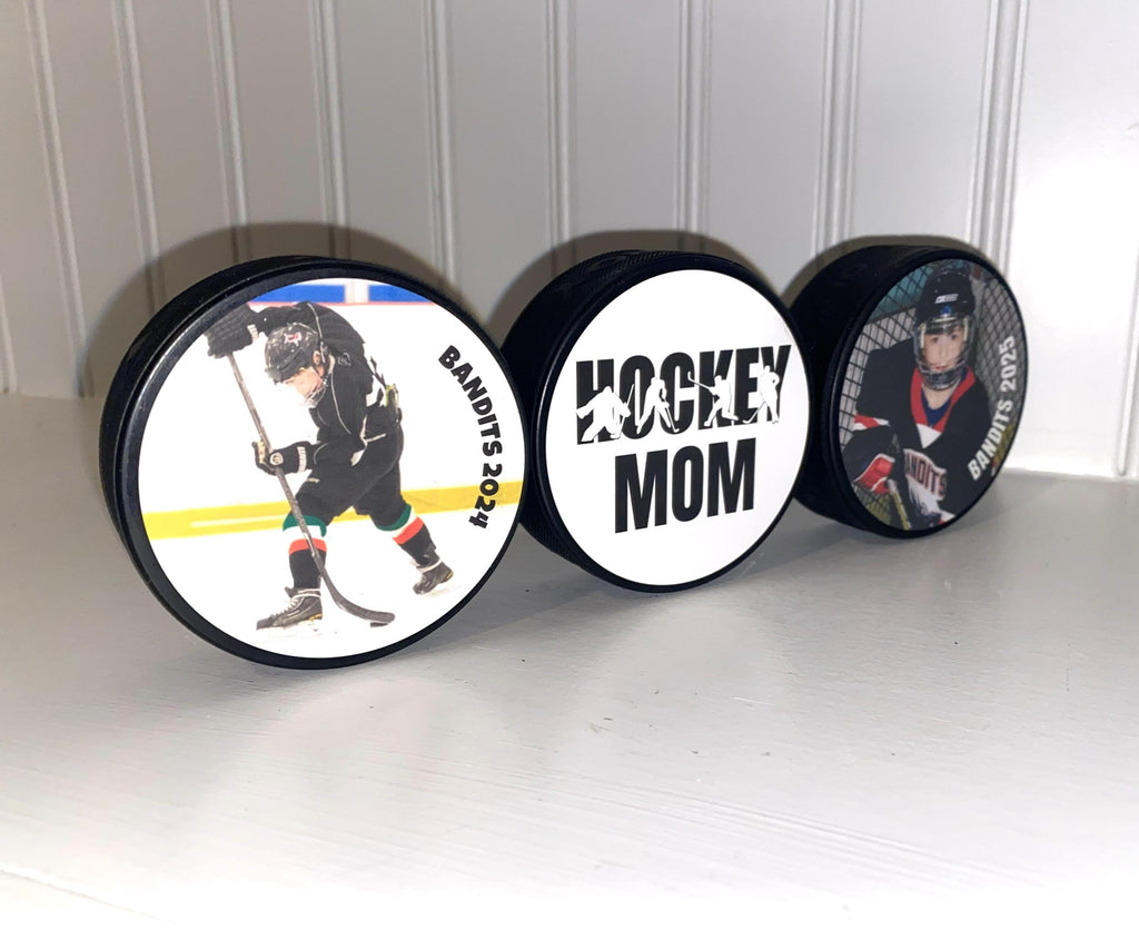 Personalized Hockey Coach Gift: Puck Photo Display, Custom Team Present