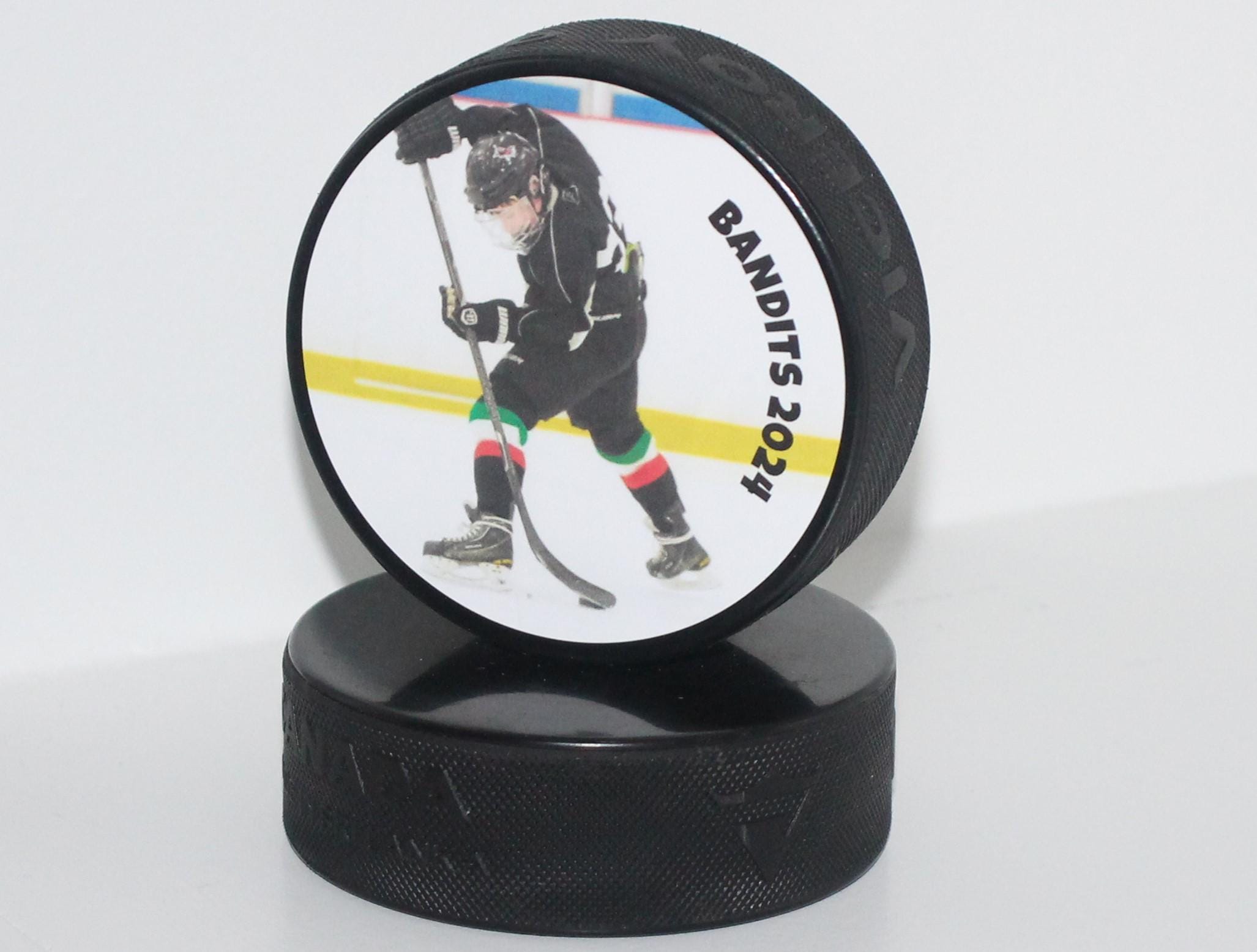 Personalized Hockey Coach Gift: Puck Photo Display, Custom Team Present