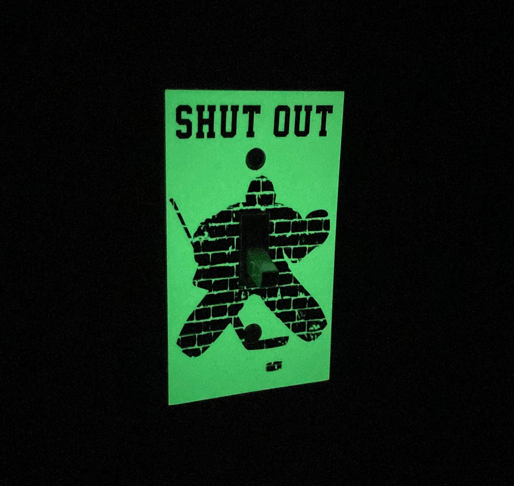 Glow in the Dark Hockey Goalie Light Switch Cover Decal
