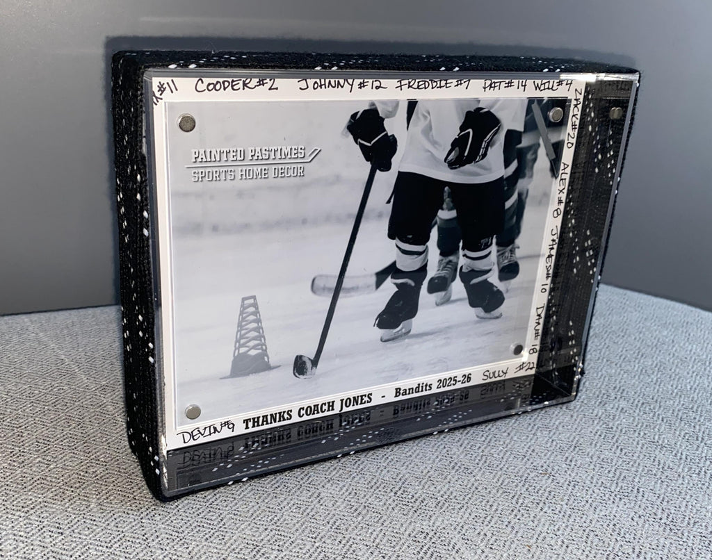 Hockey Laces Custom Photo Frame, 4x6 Coach, Player, Team Gift