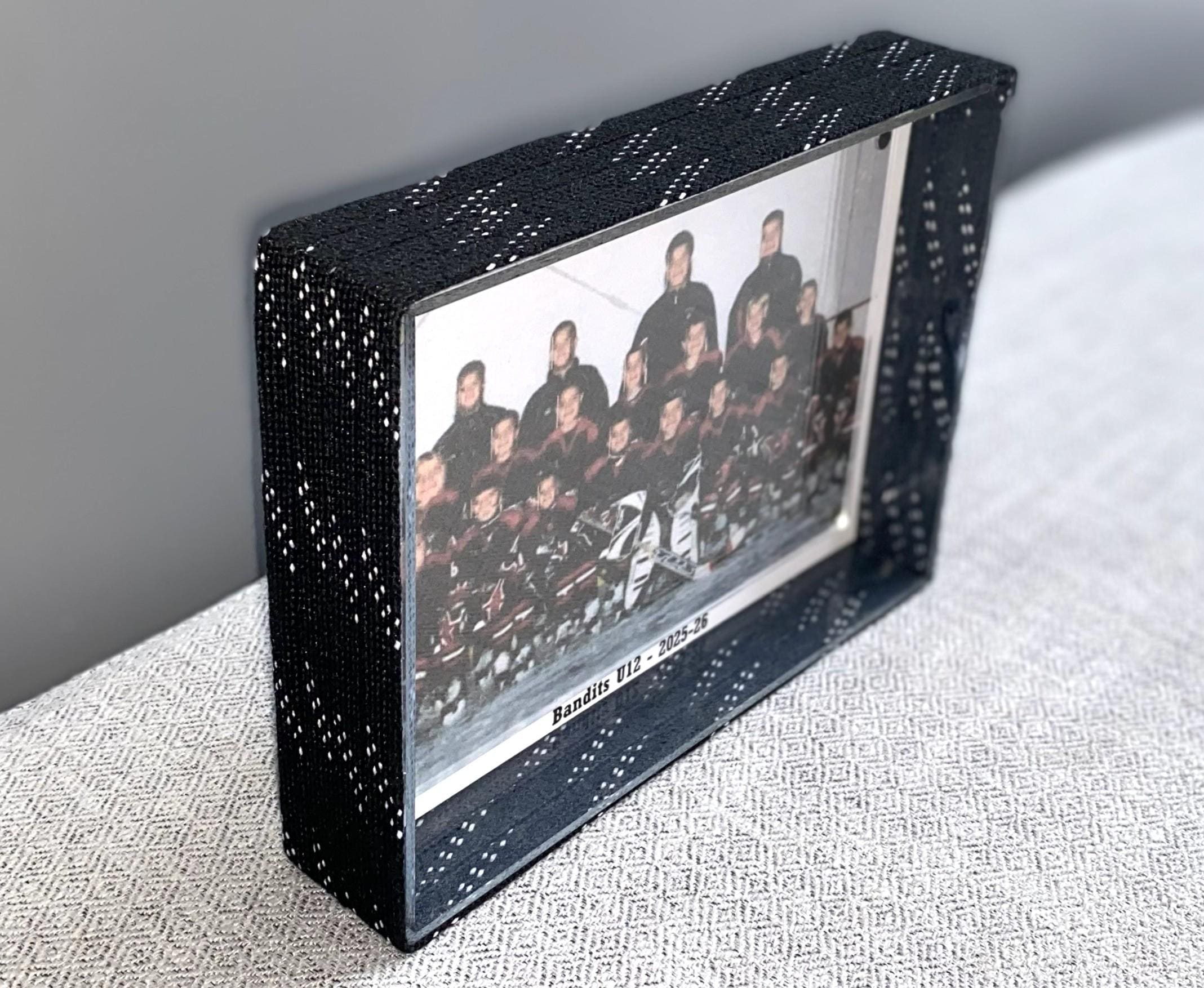 Hockey Laces Custom Photo Frame, 4x6 Coach, Player, Team Gift