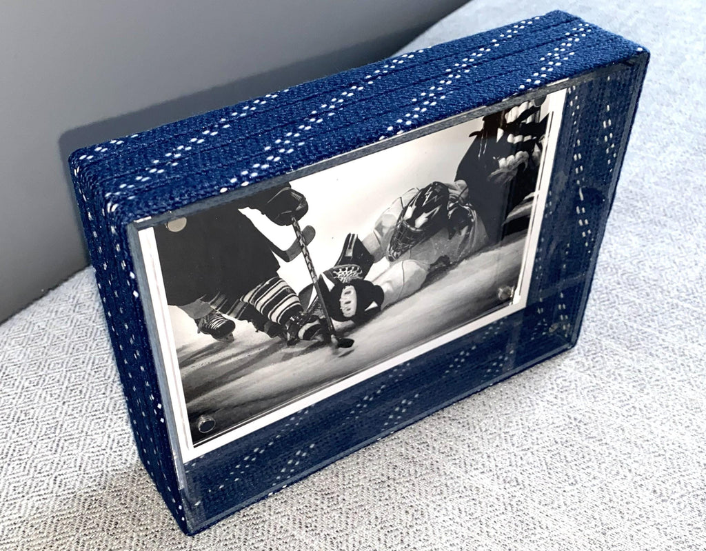 Hockey Laces Custom Name Photo Frame, 4x6, Coach, Player, Team Gift