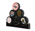 Hockey Stick Hat Rack: Stick with Hooks, Coat, Keys, Mini Hockey Sticks, Medals & Ribbons Display