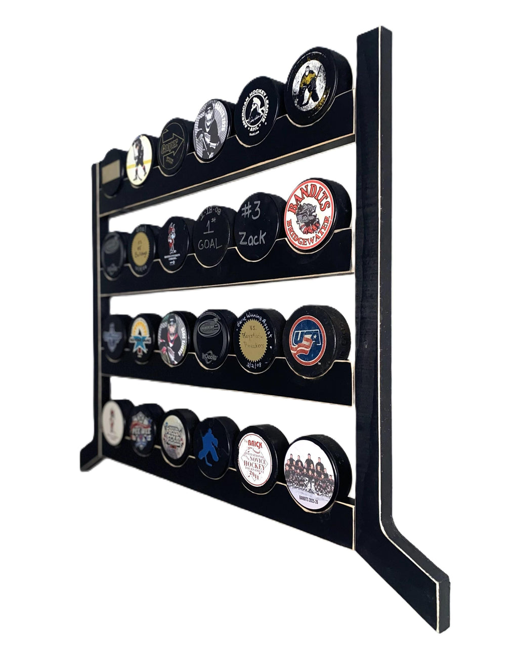 Hockey Puck Display Shelf: Trophy and Medal Holder