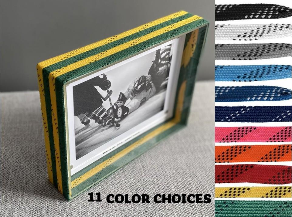 Hockey Laces Custom Name Photo Frame, 4x6, Coach, Player, Team Gift