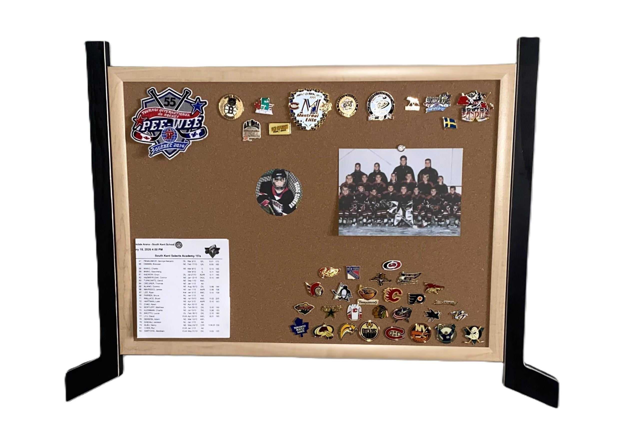 Hockey Puck Display Shelf: Trophy & Ribbon Organizer