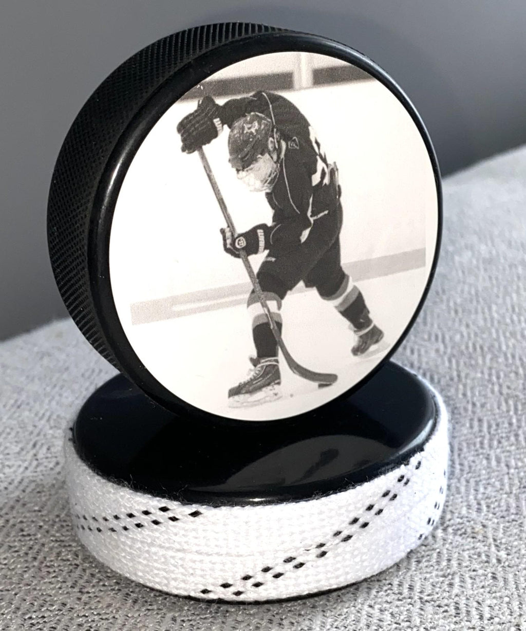 Custom Photo Hockey Puck: Personalized, Player, Coach, Team, 11 Color Choices