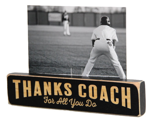 Coach Photo Display: Laser Cut Wood, End of Season Gift, Baseball, Softball, Lacrosse, Track, Volleyball